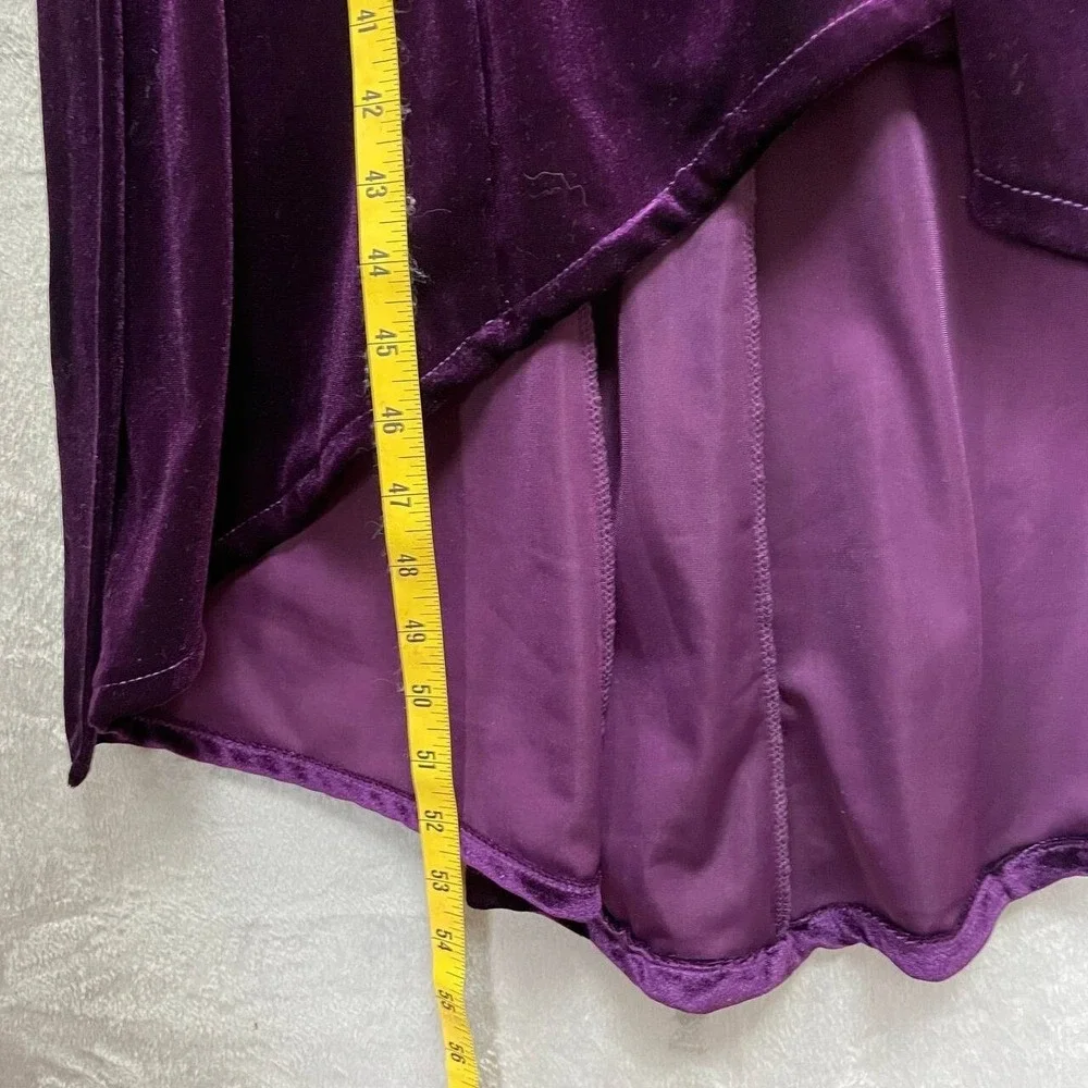 Whimsigoth‎ Purple Velvet Maxi Dress Medium Fairy Witchy Dark Romantic Gothic